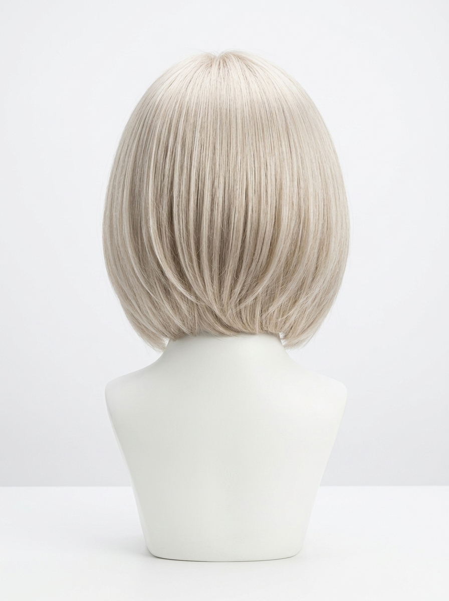 Platinum blonde bob custom wig
